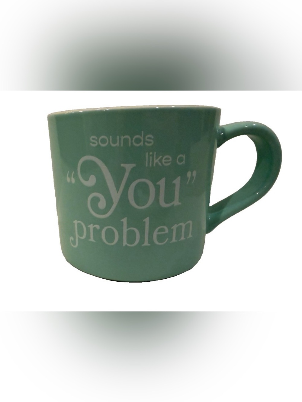 Parker Lane "Sounds Like a You Problem" Stoneware Coffee Mug Mint Green 16 oz